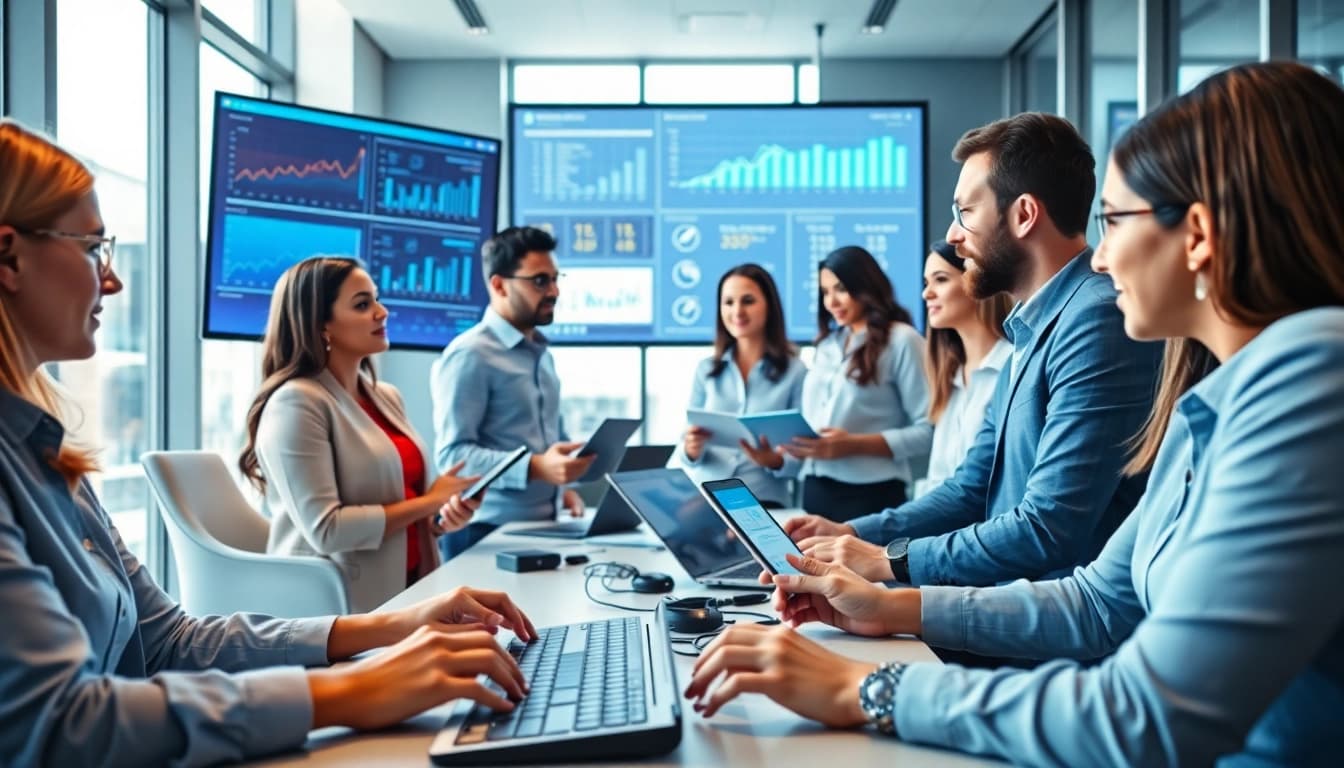 Enhance your search for managed IT services near me with a professional team working collaboratively.
