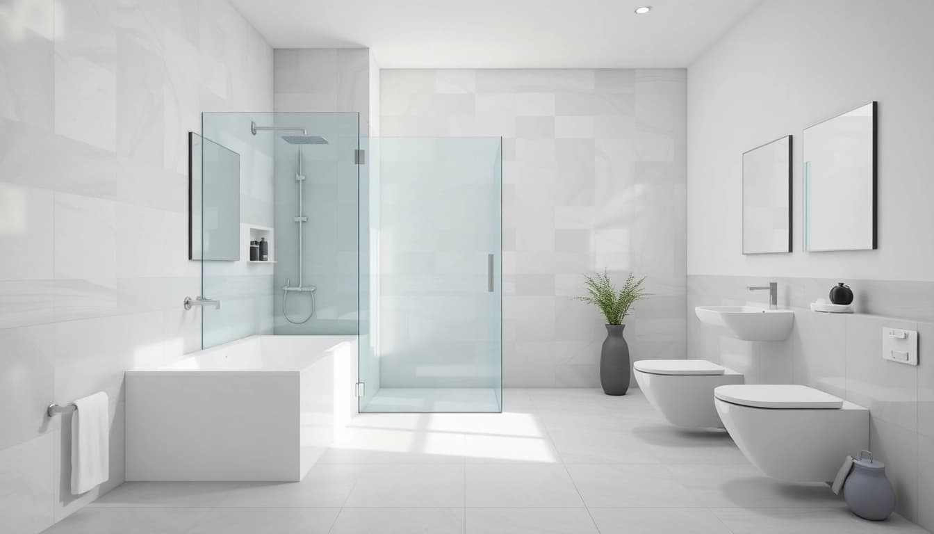 Gestalten Sie hochwertige Badezimmerprodukte von sonni sanitär GmbH, die moderne Eleganz ausstrahlen.