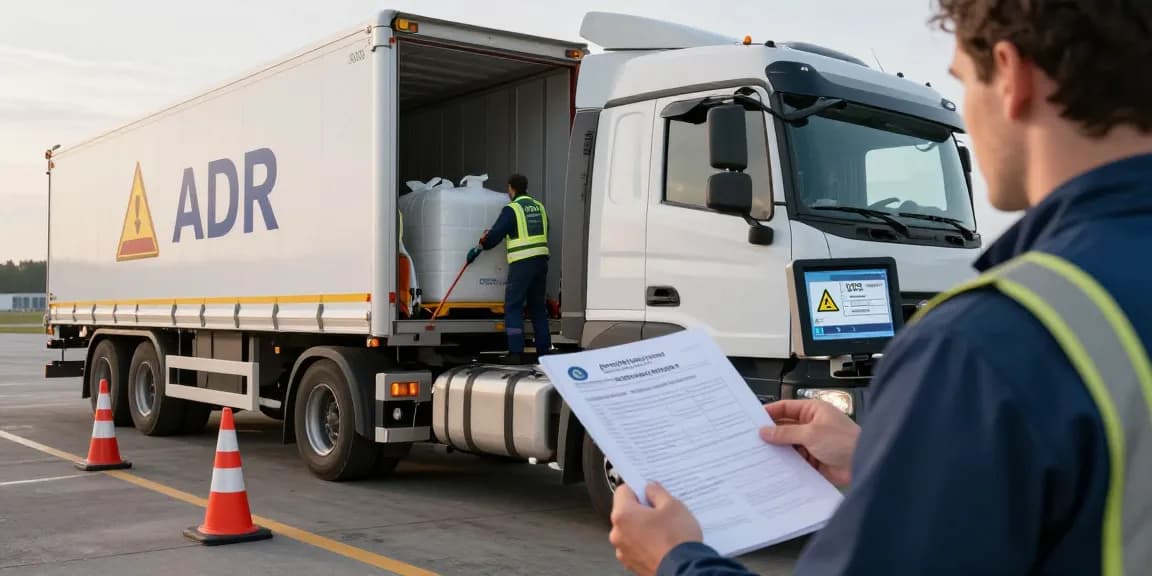 ADR Transport Dortmund: Professionelle Logistik für Gefahrguttransporte in Dortmund mit geschultem Fahrer und modernen Lkw.