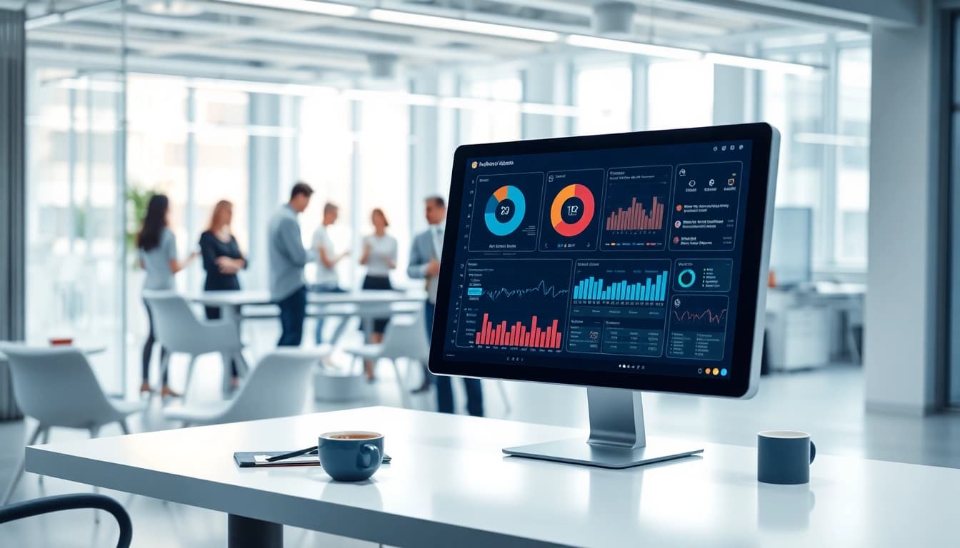 Engaging AI assistant for enterprise teams enhancing productivity in a modern office environment.