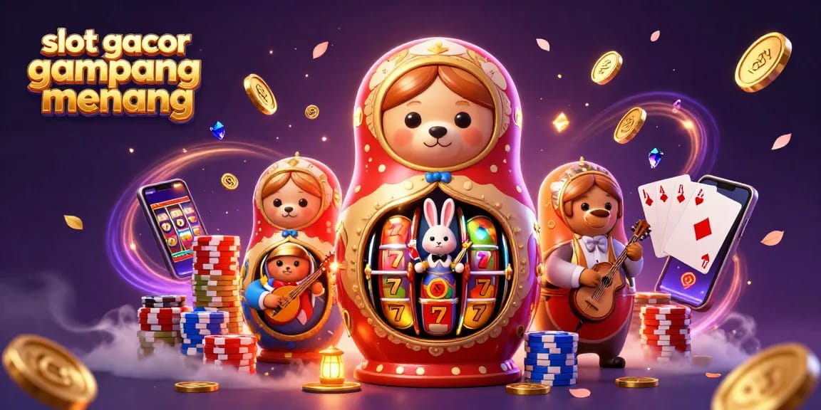 Experience the thrill of slot gacor gampang menang with vibrant characters and dynamic casino elements.