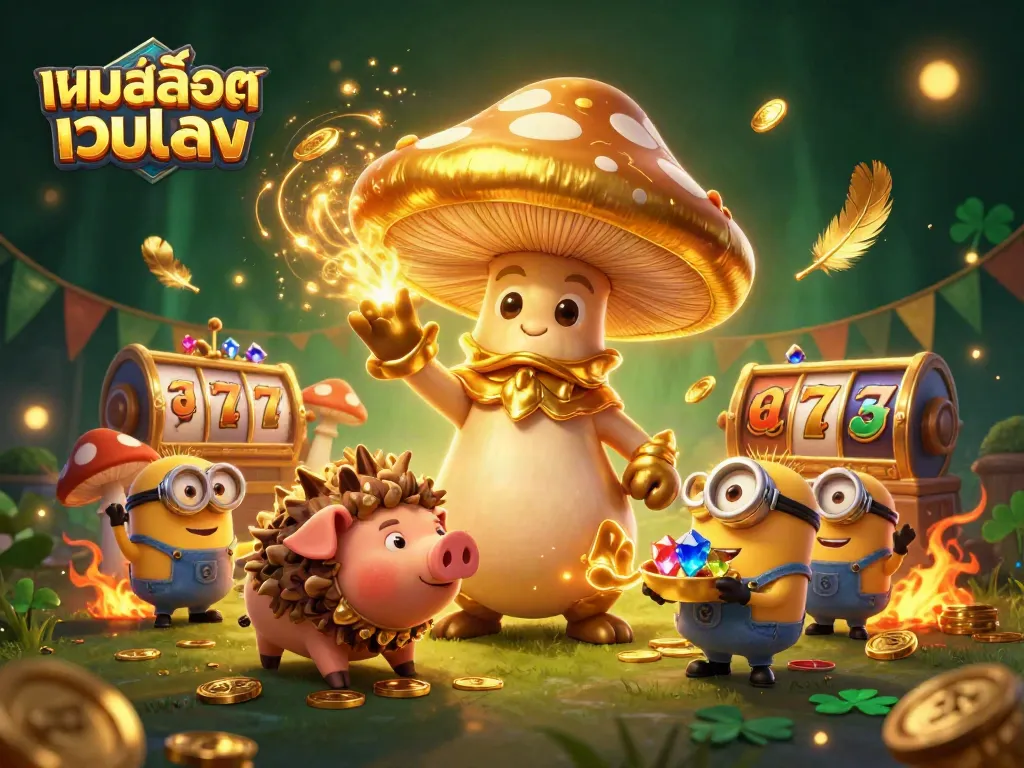 เล่นเกมสล็อตเว็บตรงกับเวทมนตร์ของเห็ดทองคำและโชคลาภ