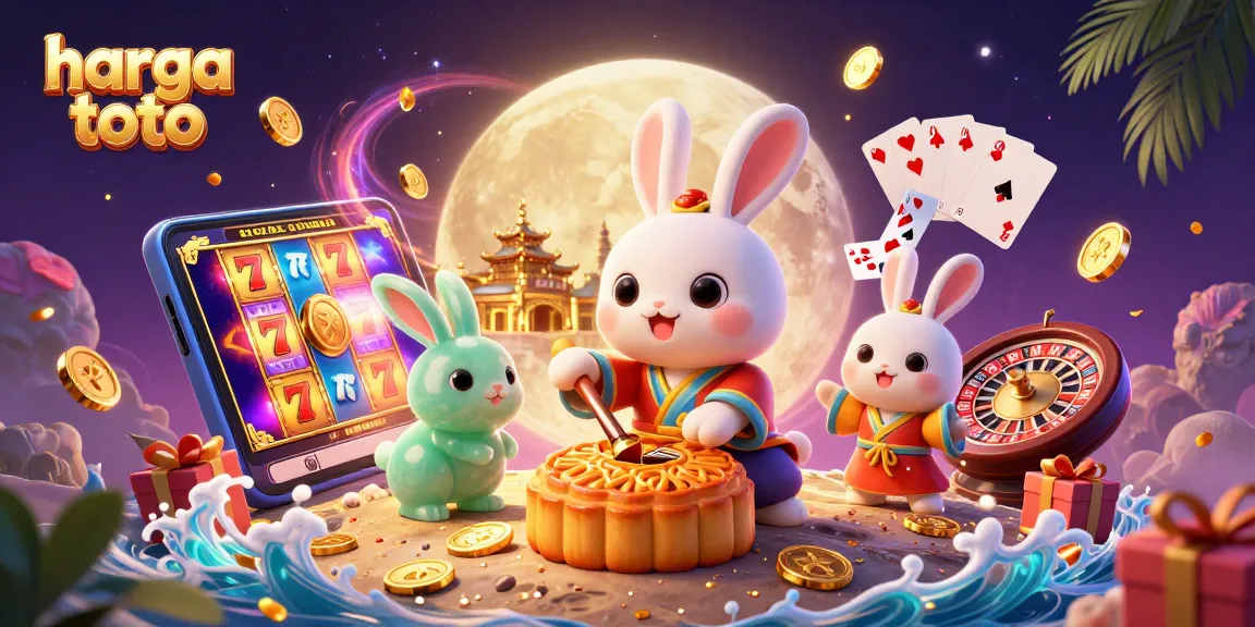 Engage with harga toto through a vibrant, dynamic scene filled with 3D casino elements.