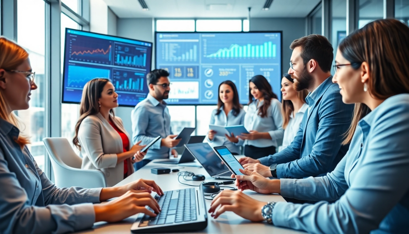 Enhance your search for managed IT services near me with a professional team working collaboratively.