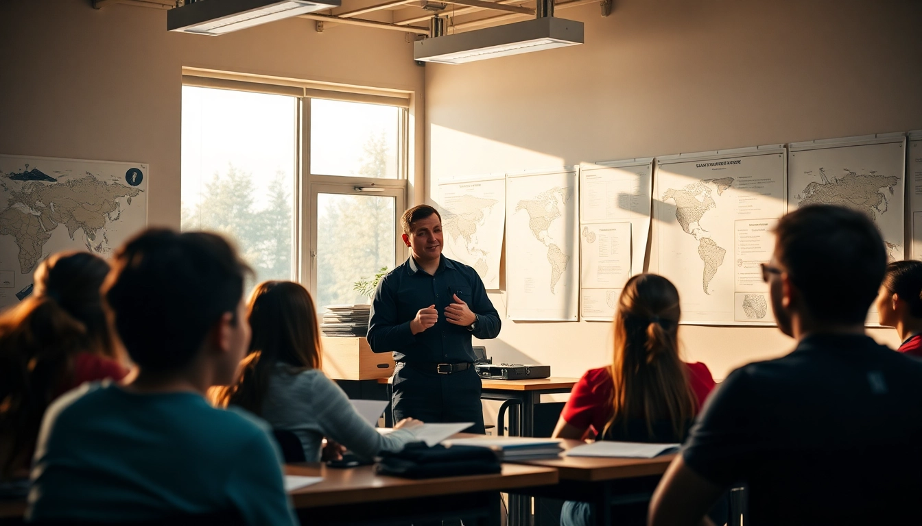 Teilnehmer an SSI Theorie Kurs lernen grundlegende Tauchtechniken in einem Klassenzimmer.