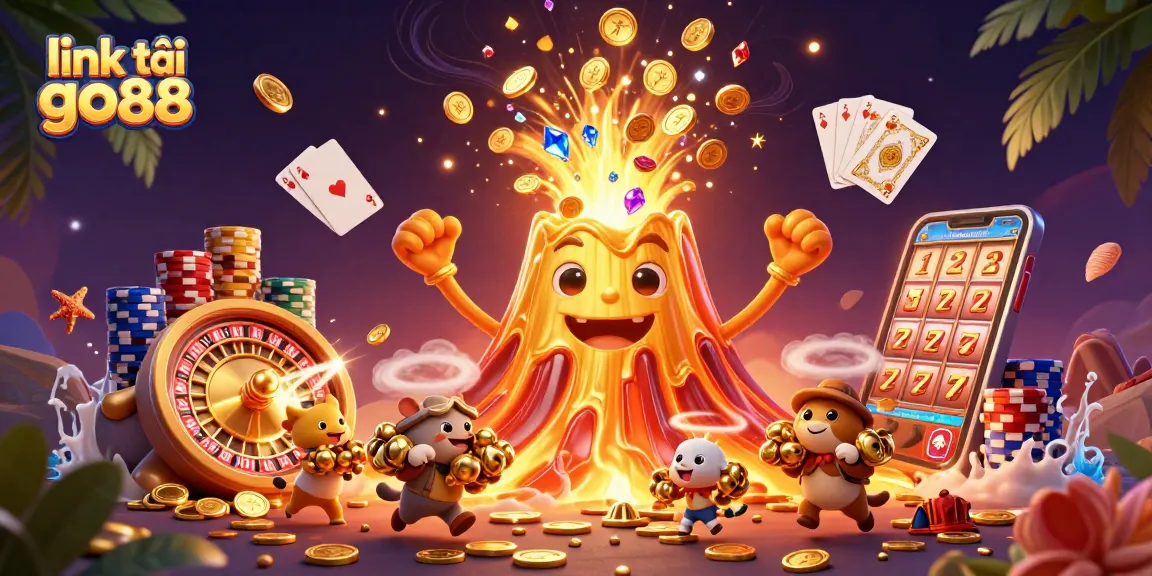 Win valuable prizes with excitement in this vibrant link tải go88 casino illustration.