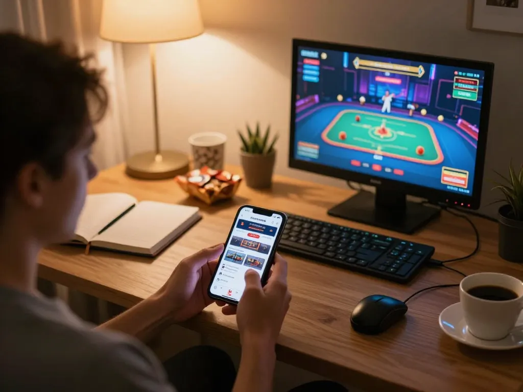 Pemain DASI4D terlibat dengan slot online yang mendebarkan dalam pengaturan permainan yang nyaman di rumah