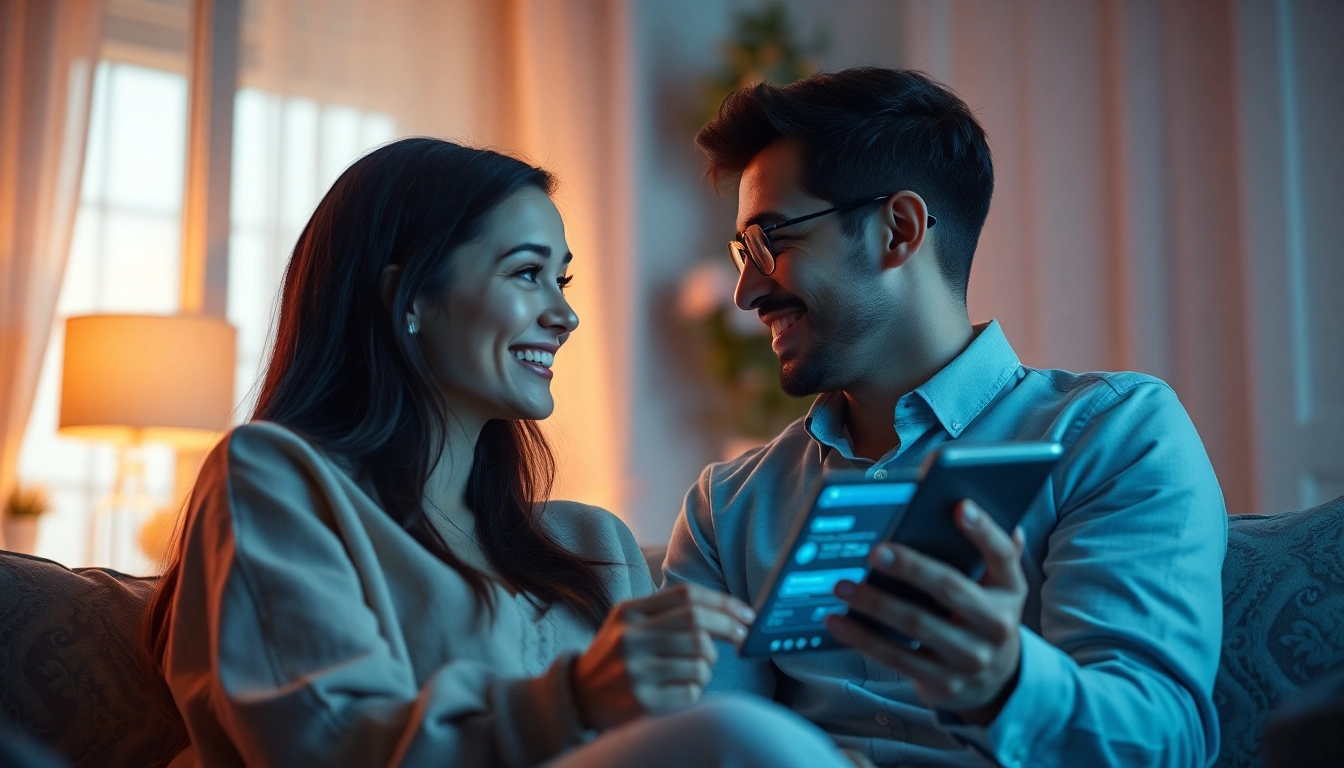 Engaging AI chat sex conversation on a cozy digital device.