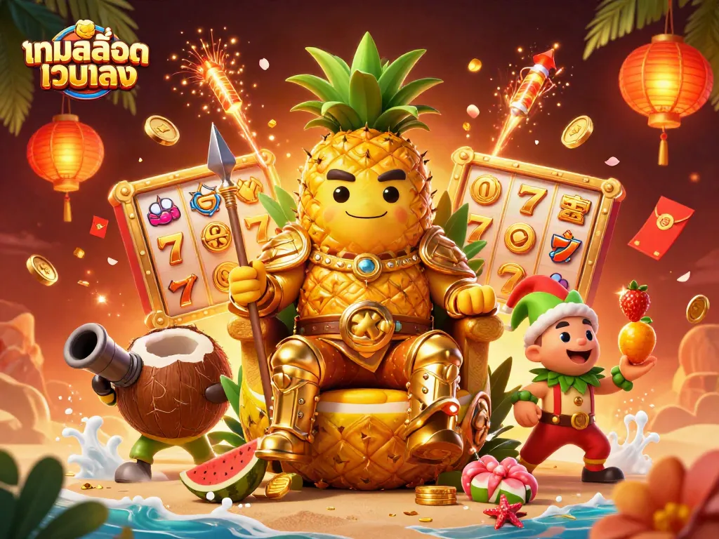 เล่นเกมสล็อตเว็บตรงกับตัวละครการ์ตูนสุดน่ารักบนชายหาดพร้อมบรรยากาศที่สดใส