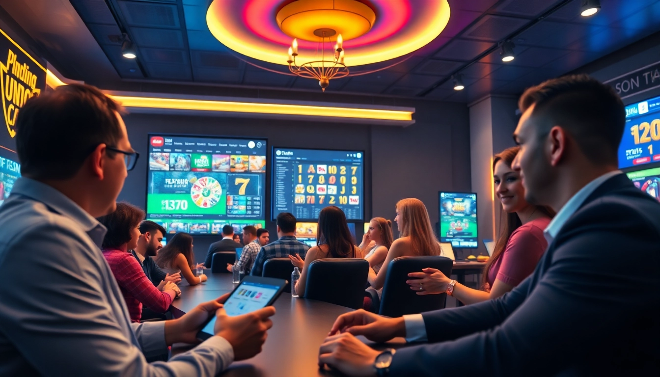 Experience thrilling gaming at bk860s.com with a modern casino scene showcasing diverse players and high-quality visuals.