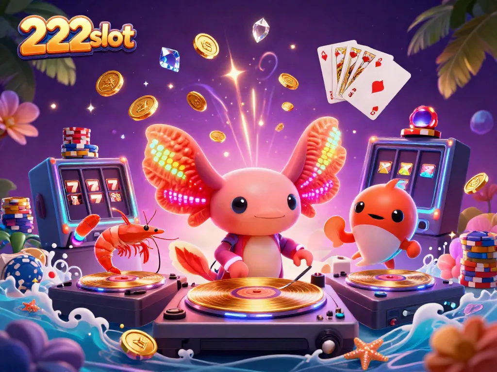 Slot mesin 222slot menghibur dengan karakter akuatik berinteraksi dalam suasana kasino