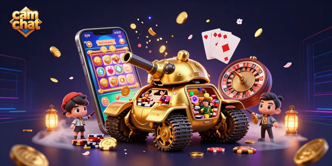 Engage with cam chat while winning big in a miniature casino scene filled with excitement and fun.