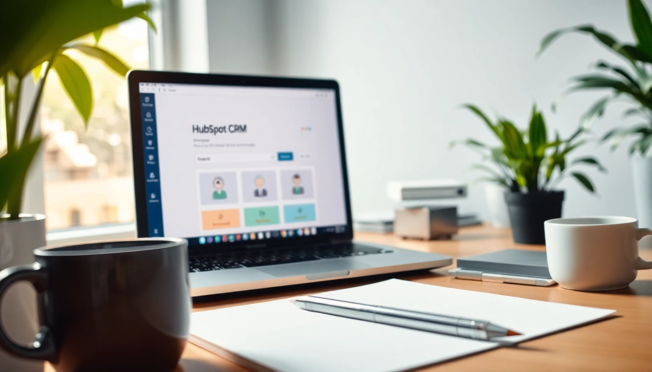 Showcasing hubspot free opportunities in a modern workspace with CRM tools.
