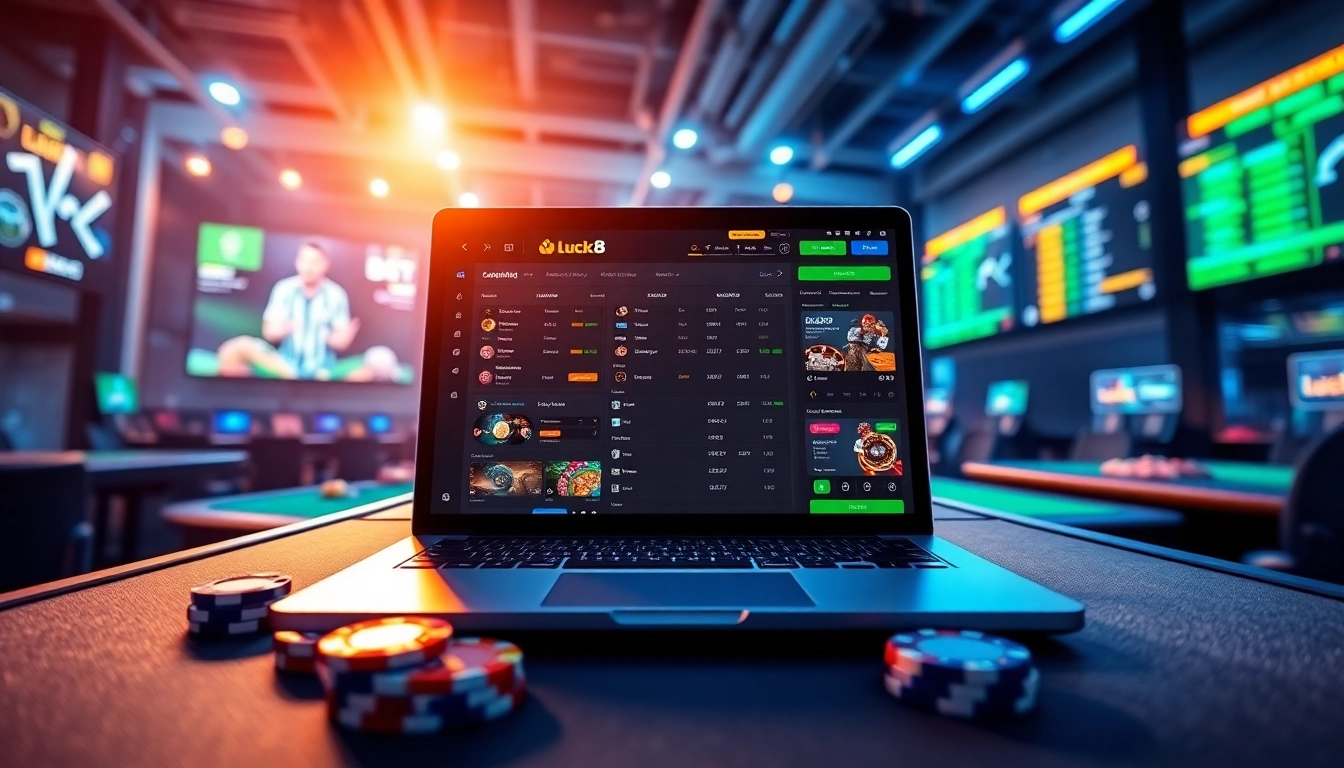 Engaging online betting experience at luck8win.live showcasing diverse gaming options and user-friendly interface.