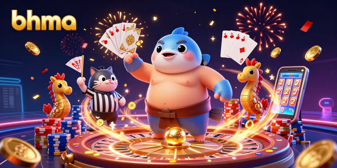 Experience the thrill of bhma’s online casinos with animated elements showcasing gaming excitement!