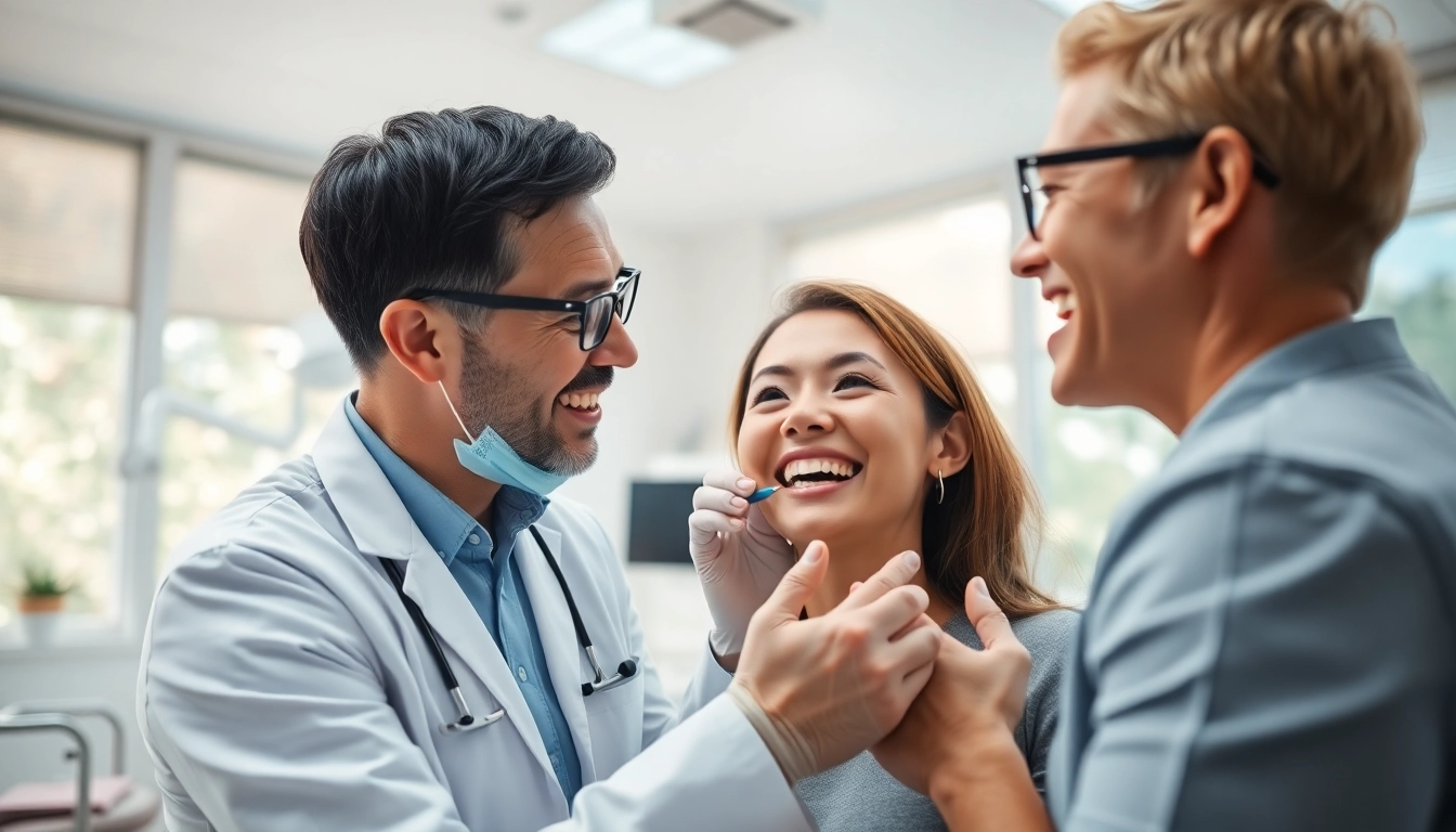 Experienced north edmonton orthodontist consulting with a patient in a welcoming dental office.