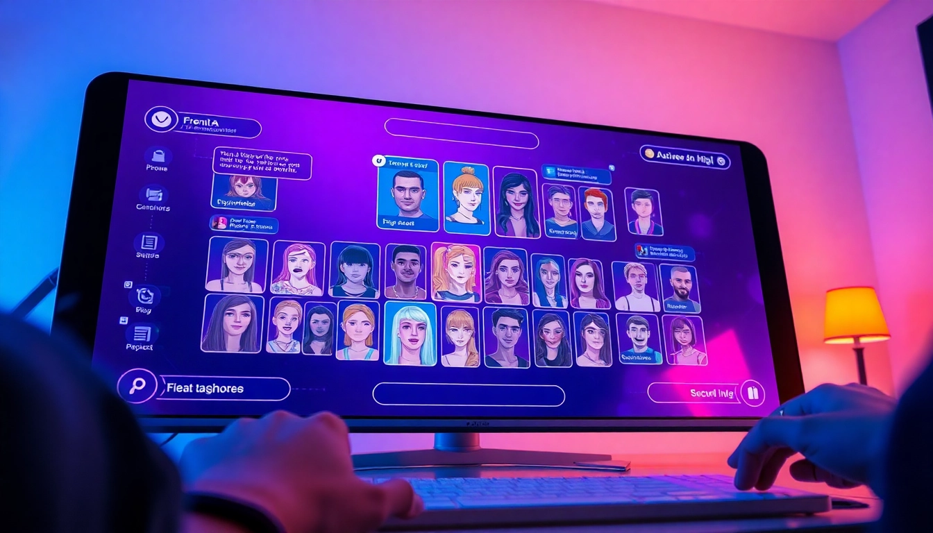 Engaging NSFW character chat interface showcasing diverse customizable AI personalities.