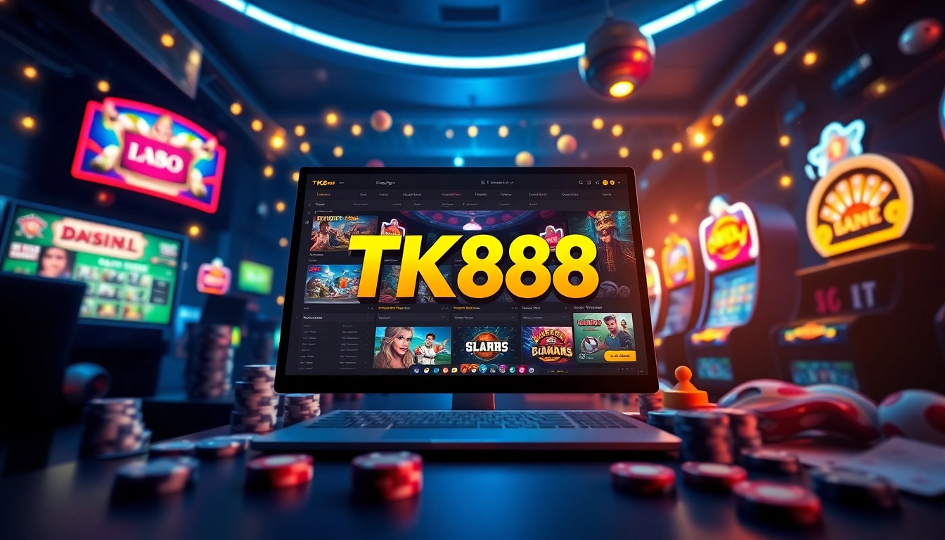 Engaging online gaming interface from tk88win.live with vibrant casino elements.