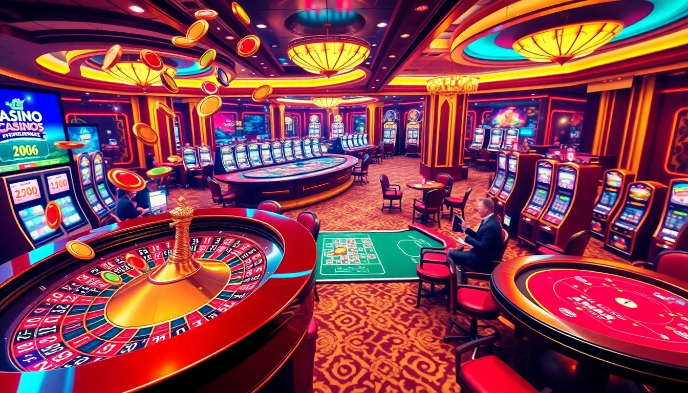 Vivez l'excitation des meilleurs casinos en ligne avec une roulette dynamique et des tables de poker vibrantes.
