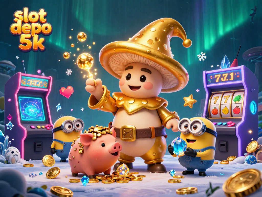 Experience the thrill of slot depo 5k with magical elements and vibrant casino scenes.