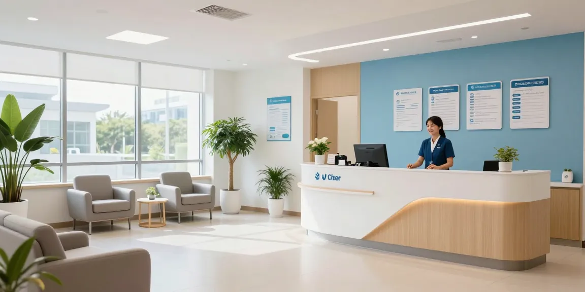Apply for ACA health insurance: patient care in a welcoming health clinic.