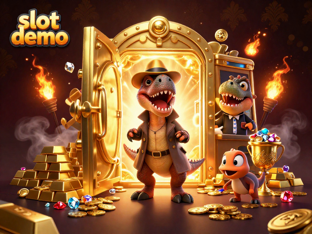 Slot demo di Gacor123 dengan dinosaur yang mencuri koin, memberikan pengalaman judi yang mengasyikkan.