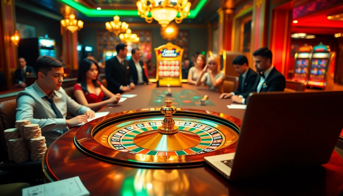 Découvrez l'excitation du site de casino en ligne avec des tables vibrantes, de la roulette et des jetons de poker.
