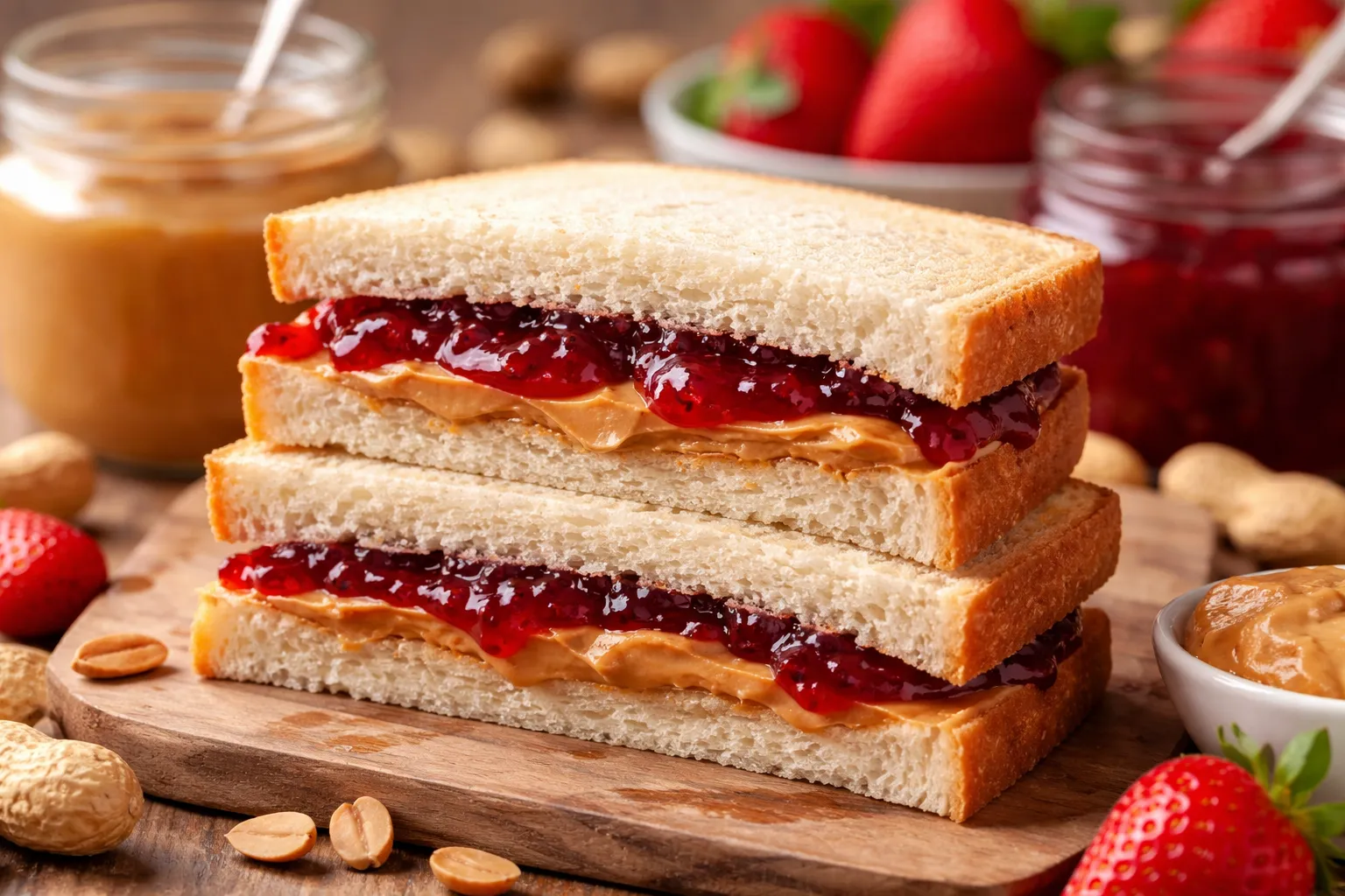 peanut butter and jelly sandwich calories