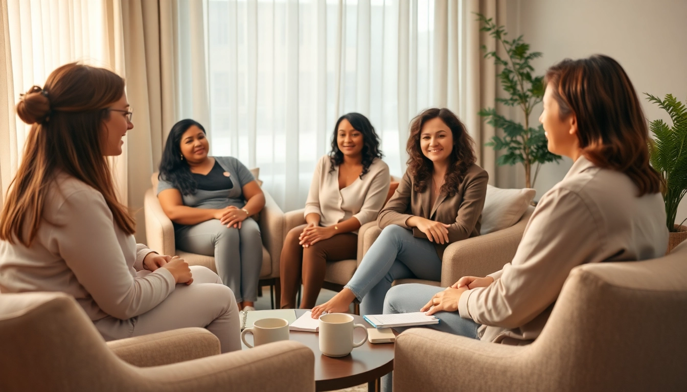 Illustration of depression symptoms discussed in a therapy session, showcasing emotional support.