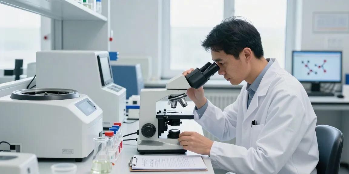 Scientist researching high-quality peptides in a modern lab, emphasizing swiss chems labs.