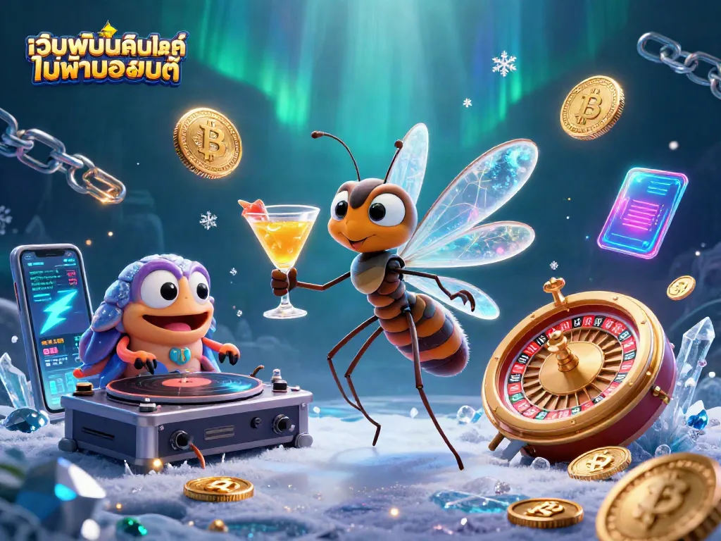 สัญลักษณ์ของเว็บพนันออนไลน์ ไม่ผ่านเอเย่นต์ ฉากคาสิโนในโลก 3D แสดงการเล่นเกมที่เต็มไปด้วยความสนุกสนาน