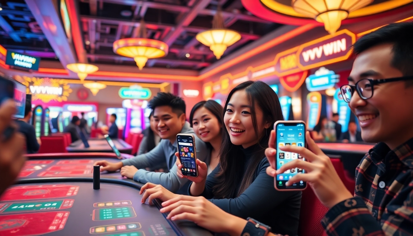 Exciting gaming atmosphere showcasing vvvwin88.live with players enjoying diverse casino games.