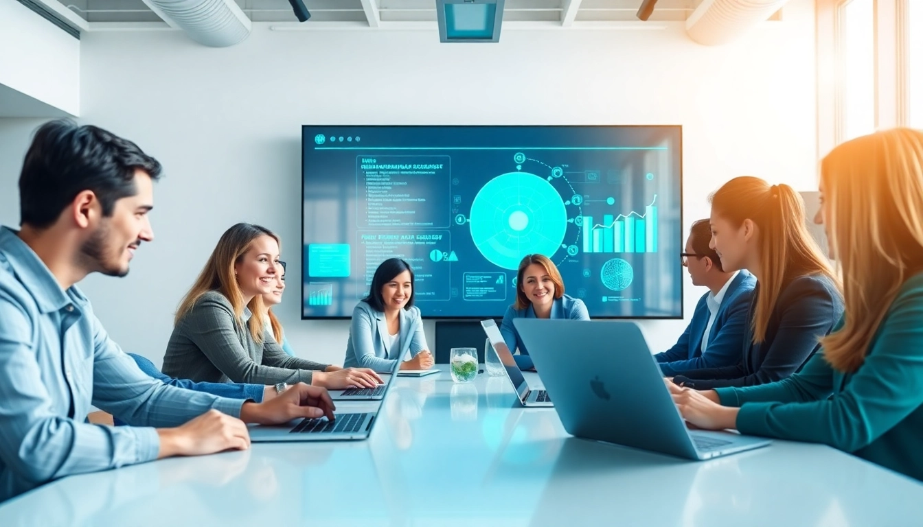 Engaging AI assistant for enterprise teams facilitating collaboration in a modern workspace.