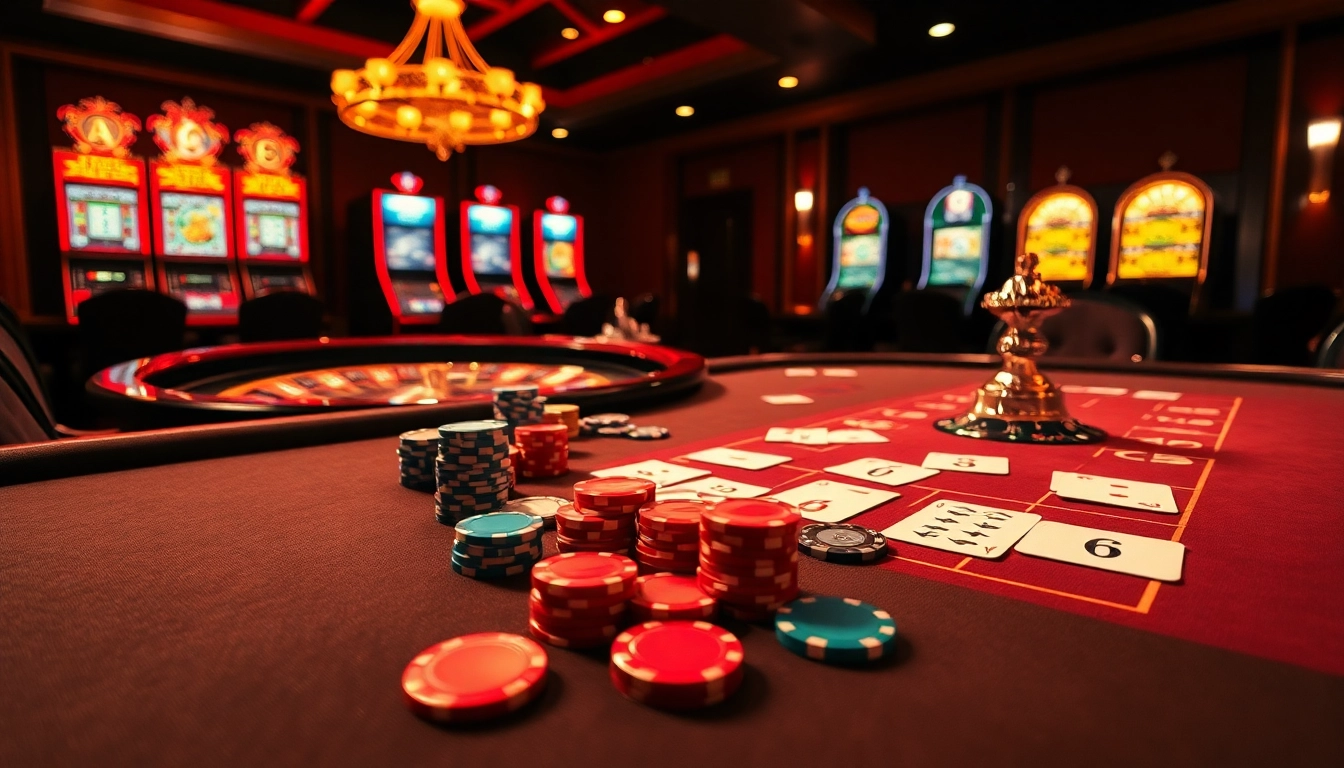 Join the thrill of rebahin film while betting at luxurious poker tables with vibrant chips and cards.