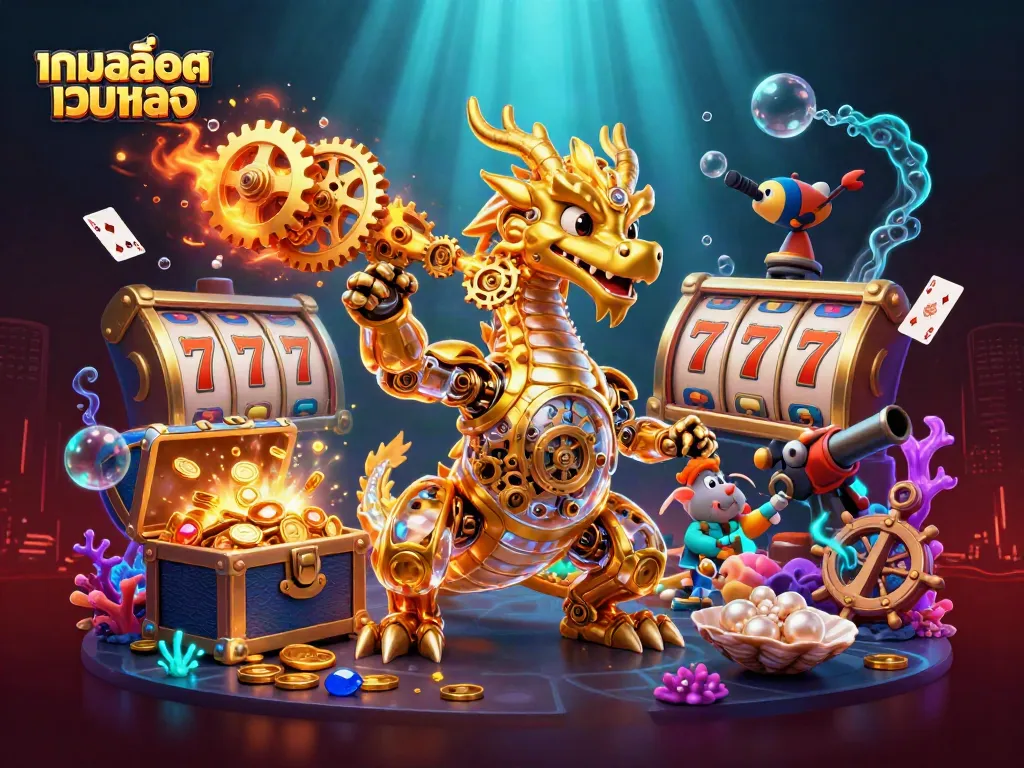 เล่นเกมสล็อตเว็บตรงกับมังกรทองสุดหรูที่เต็มไปด้วยความละเอียดสูง