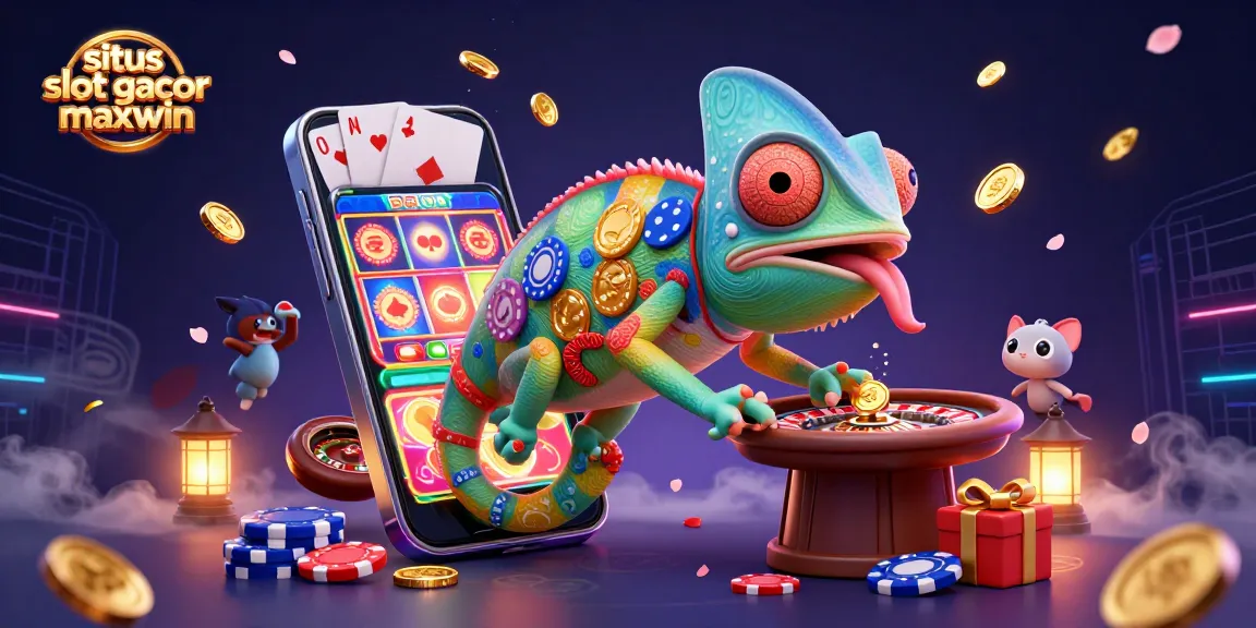 Engage with situs slot gacor maxwin and experience thrilling wins in an immersive casino scene filled with vibrant elements.