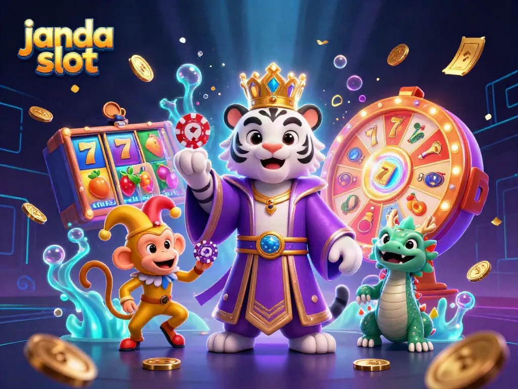 Slot permainan janda slot dengan karakter bergaya 3D, mengundang kesempatan menang besar dalam permainan kasino.
