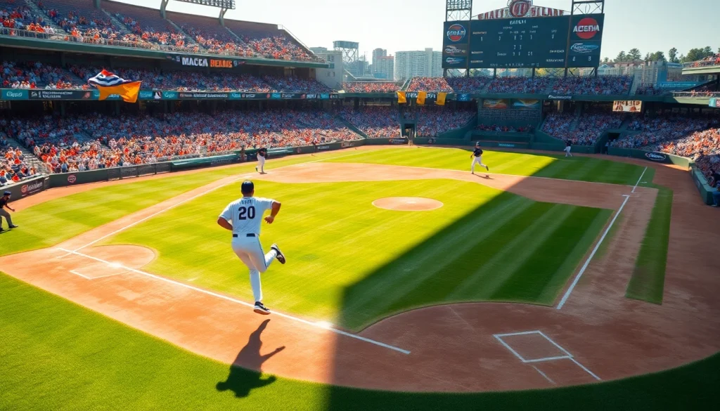 mlb중계 중인 야구 경기에서 스릴 넘치는 순간을 포착한 이미지