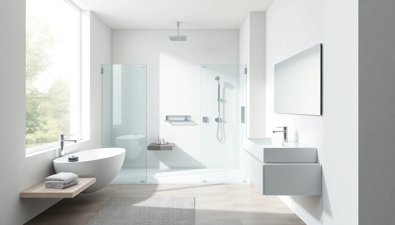 Präsentation von Badezimmerprodukten der sonni sanitär GmbH in modernem, eleganten Ambiente.