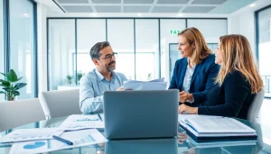 Engaging discussion on tax planning and wealth management in a professional setting.