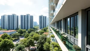 Showcase of tampines ec, a luxury executive condominium highlighting modern design features.