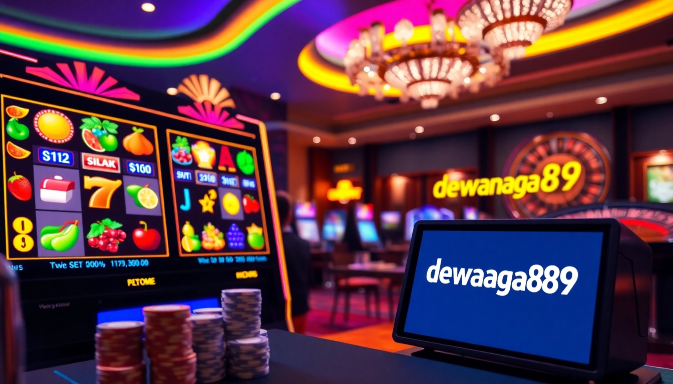 Rasakan pengalaman bermain online modern dengan atmosfer mesin slot Dewanaga89 yang penuh warna.