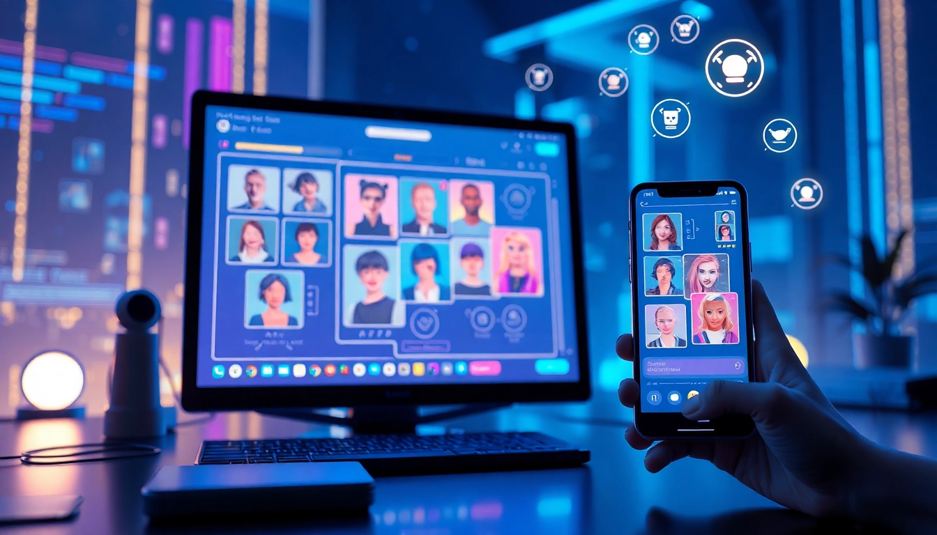 Engaging NSFW AI chatbot interaction showcasing modern avatars and technology.