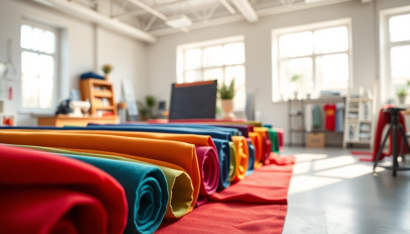 Spandex kopen: kleurrijke spandexstoffen gepresenteerd in een lichte studio.