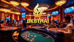 Players enjoying an exciting game at BK8THAI Casino with a vibrant atmosphere.